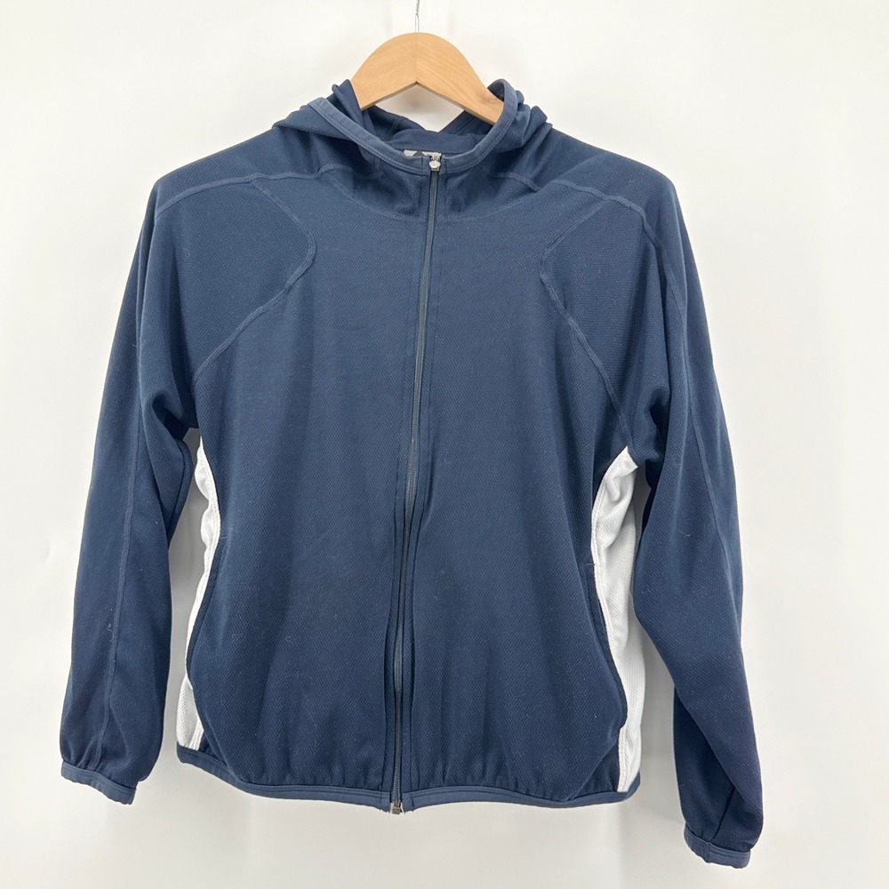 Nike Dri-FIT Full Zip Fleece Hoodie Women's Size Small Navy Blue Athletic Jacket